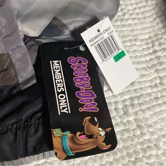 Members Only Scooby Doo Windbreaker Hooded Jacket Unisex Large Nickelodeon NWT - Picture 4 of 11